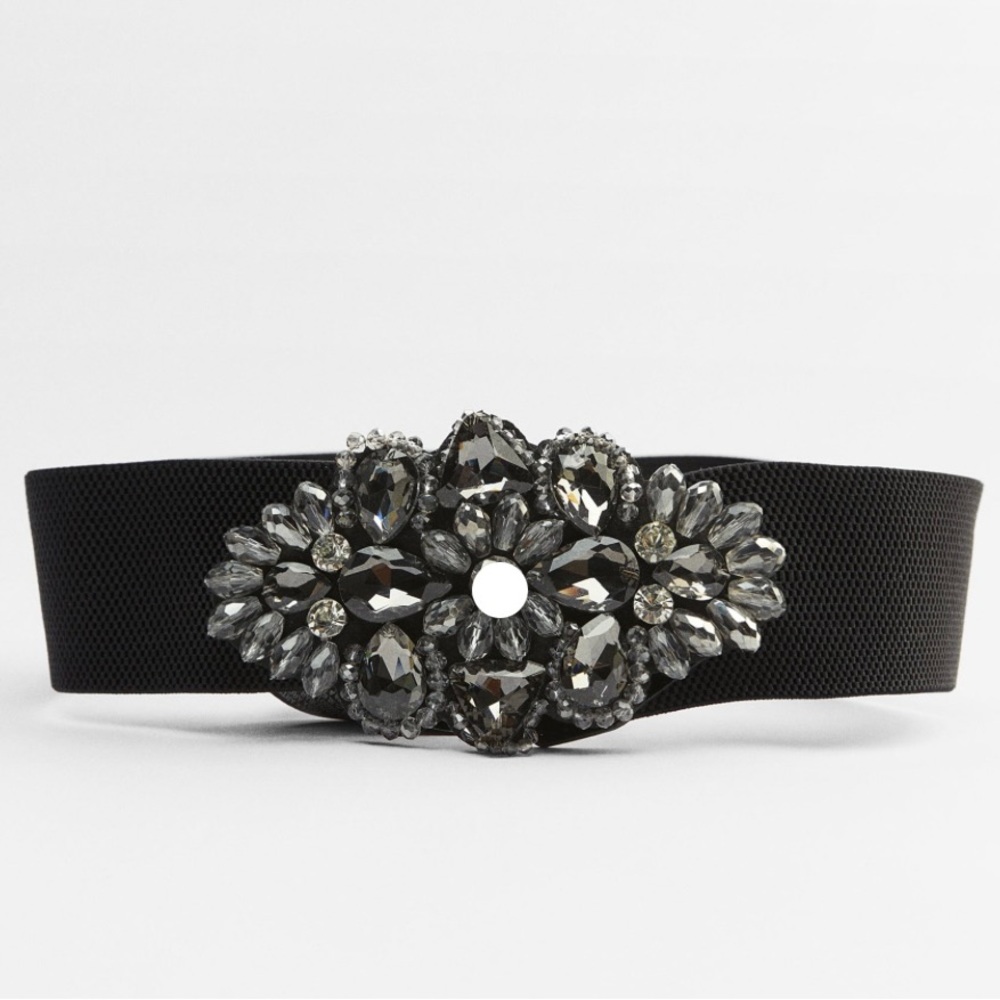 Zara Elastic Rhinestone belt - Picture 5 of 6